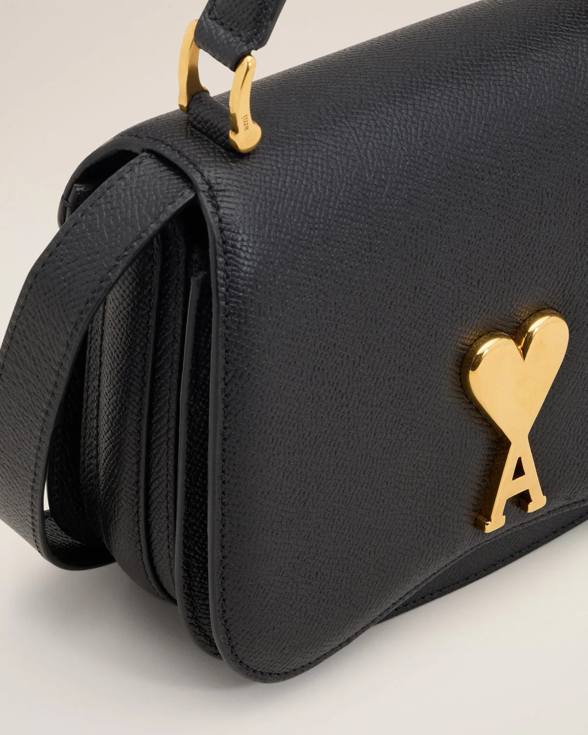 Black Leather Top Handle Paris Paris Bag