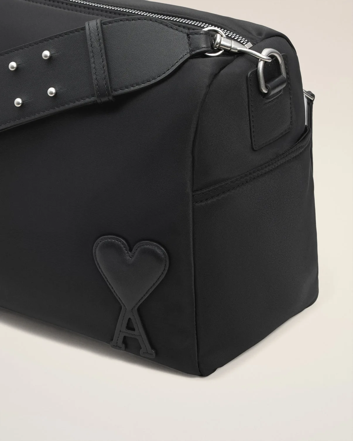 Black Nylon Canvas Large Marcel Backpack