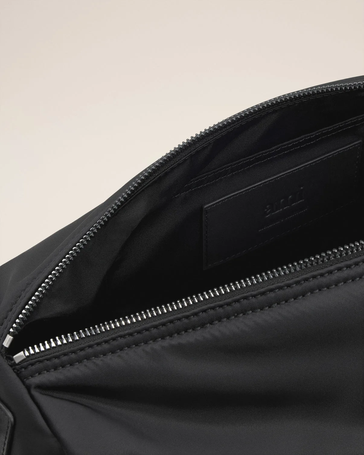 Black Nylon Canvas Large Marcel Backpack