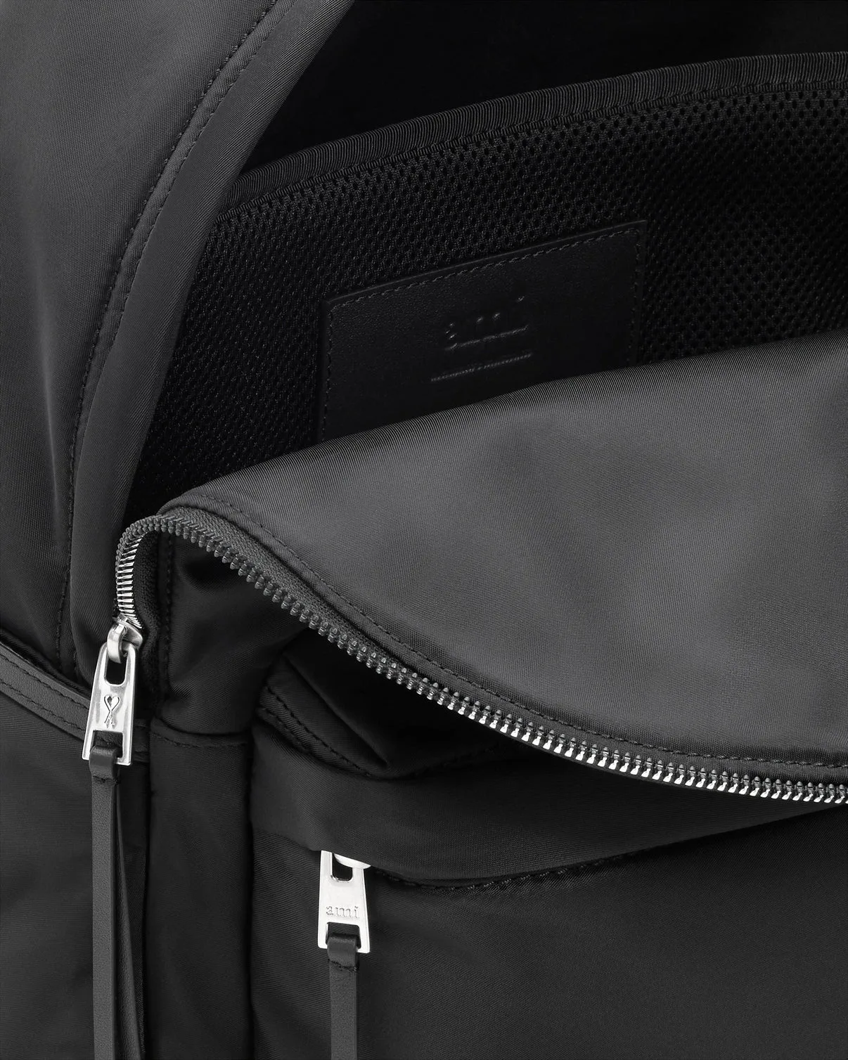 Black Nylon Canvas Marcel Backpack