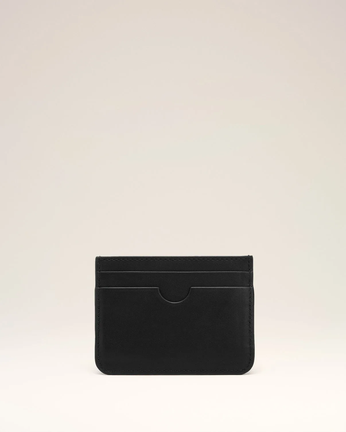 Black Smooth Leather Card Holder