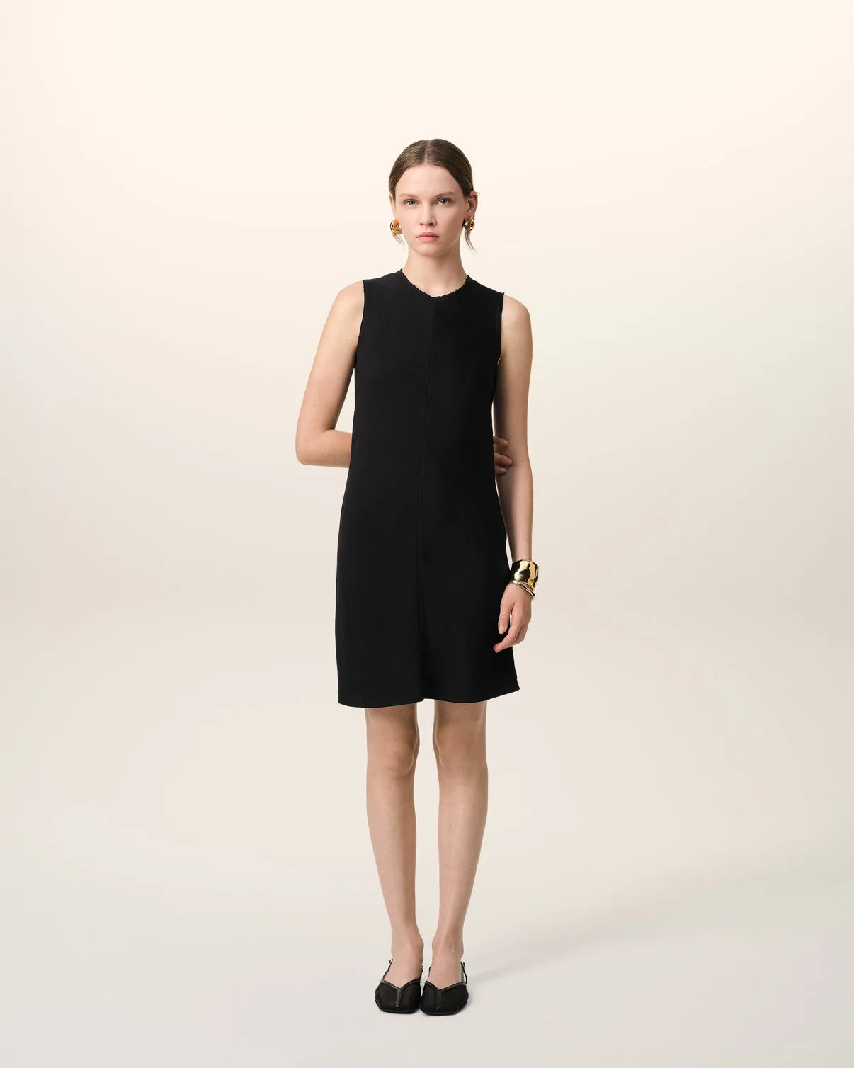 Black Straight Short Dress