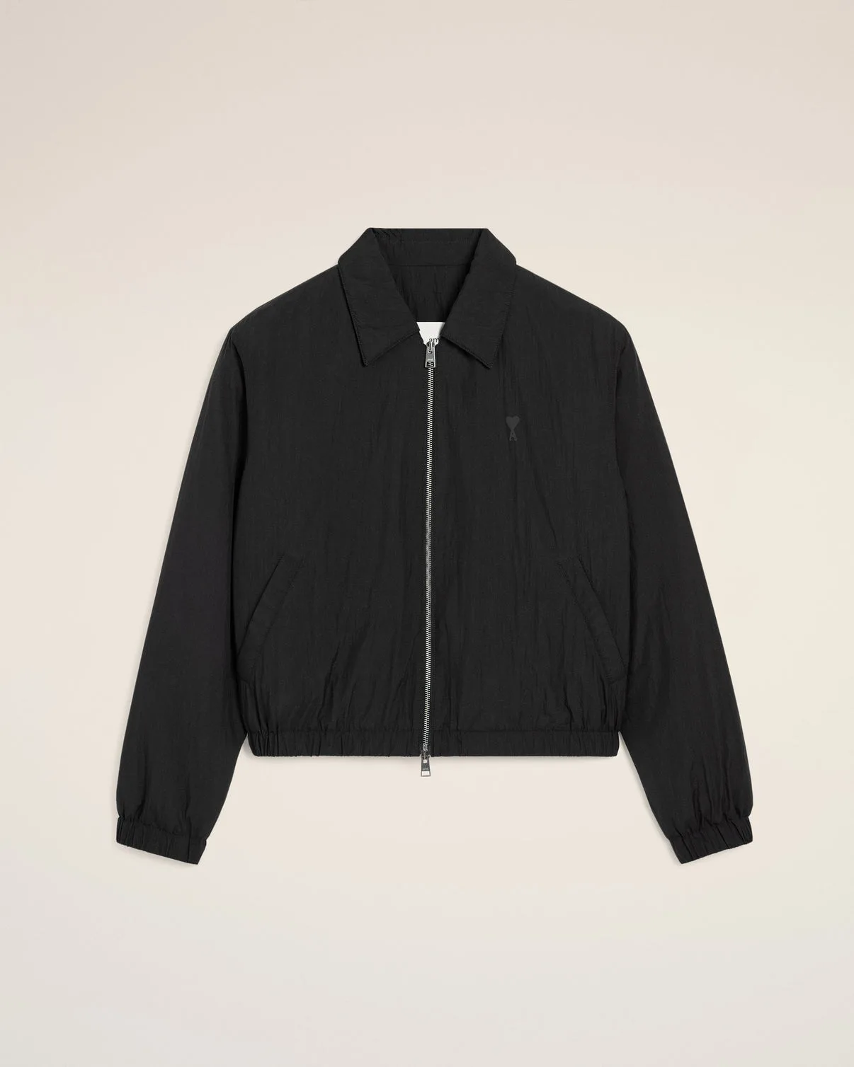 Black Technical Canvas Zipped Jacket