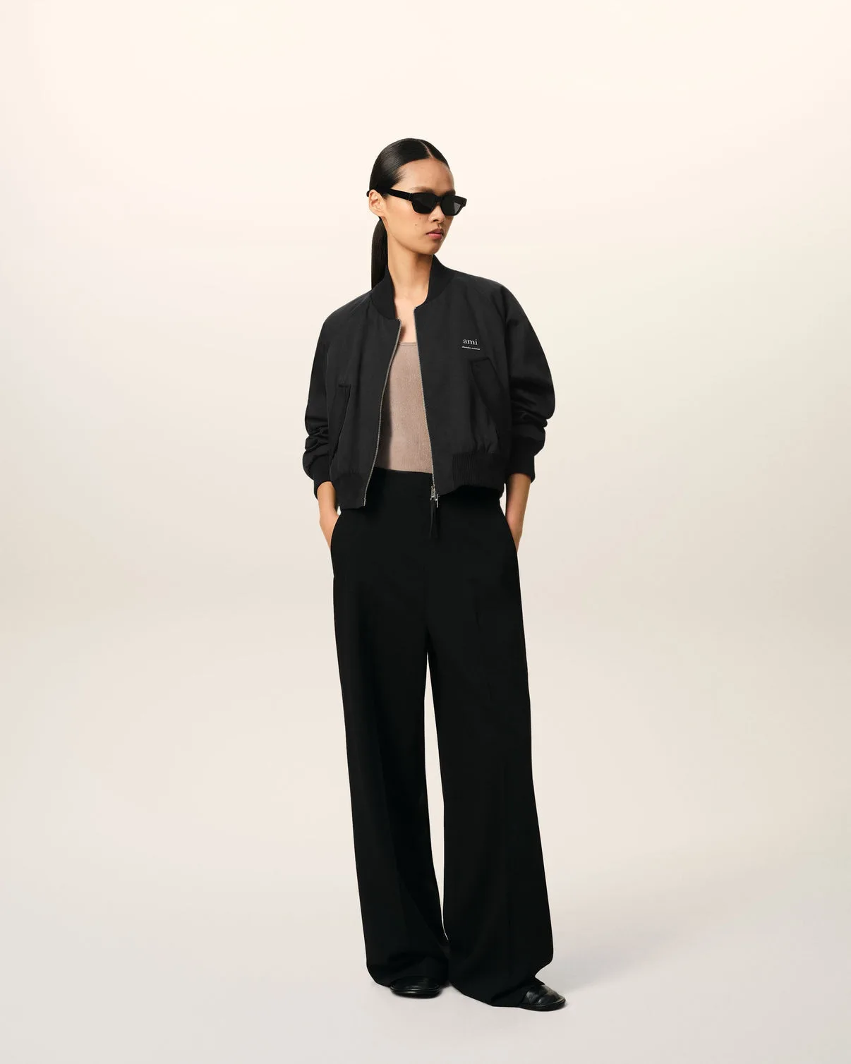 Black Twill Bomber