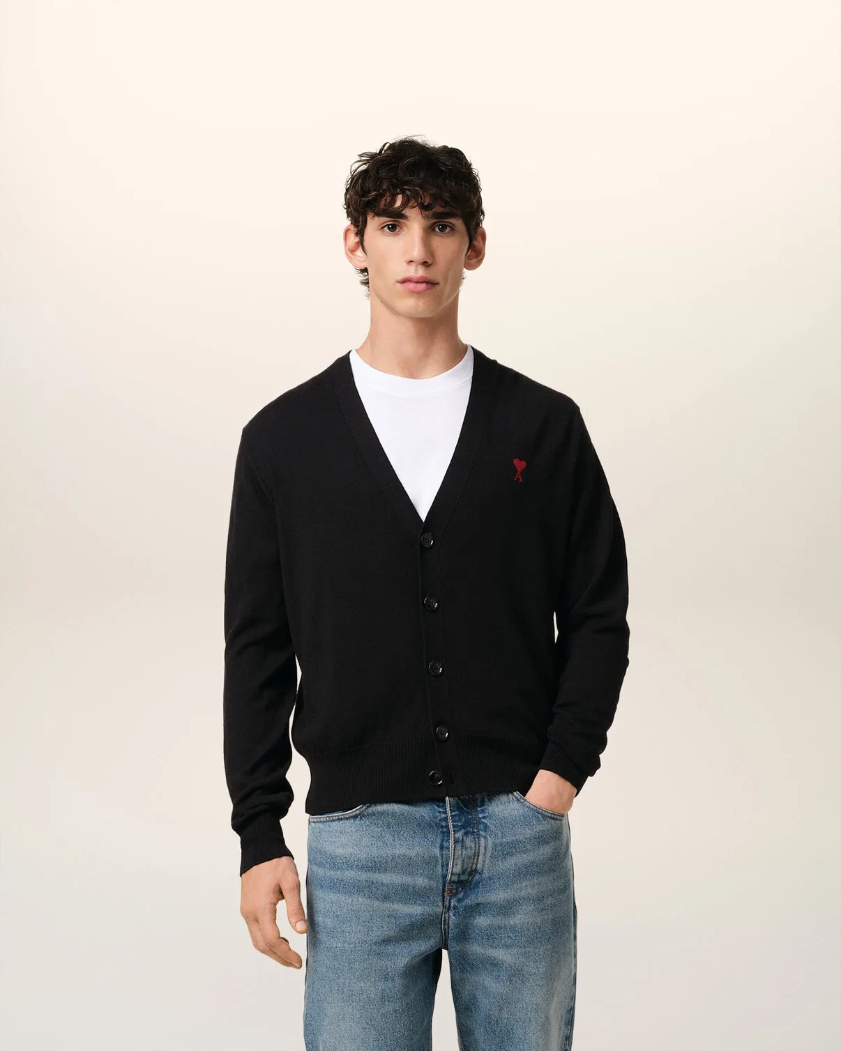 Black Wool Cardigan
