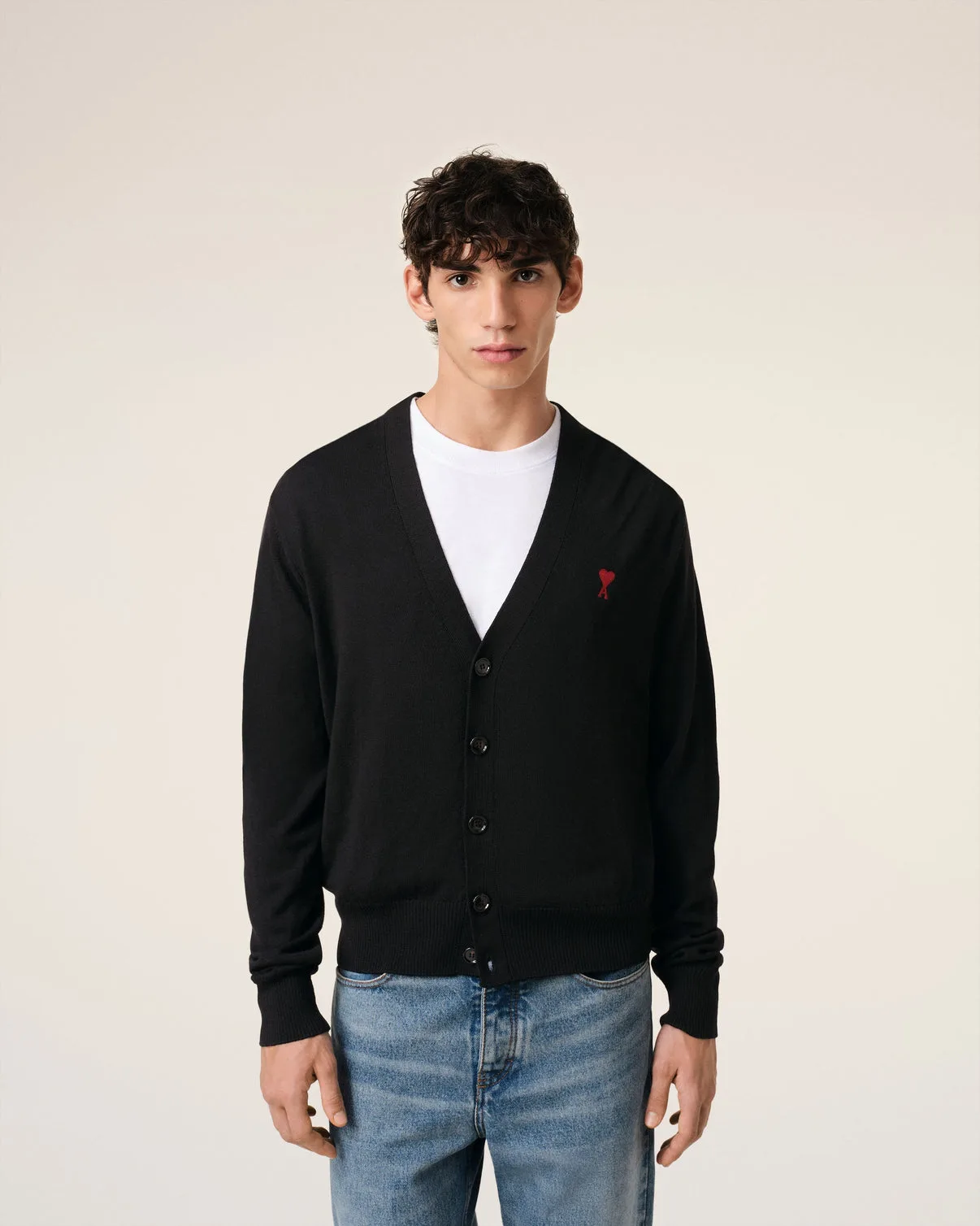 Black Wool Cardigan