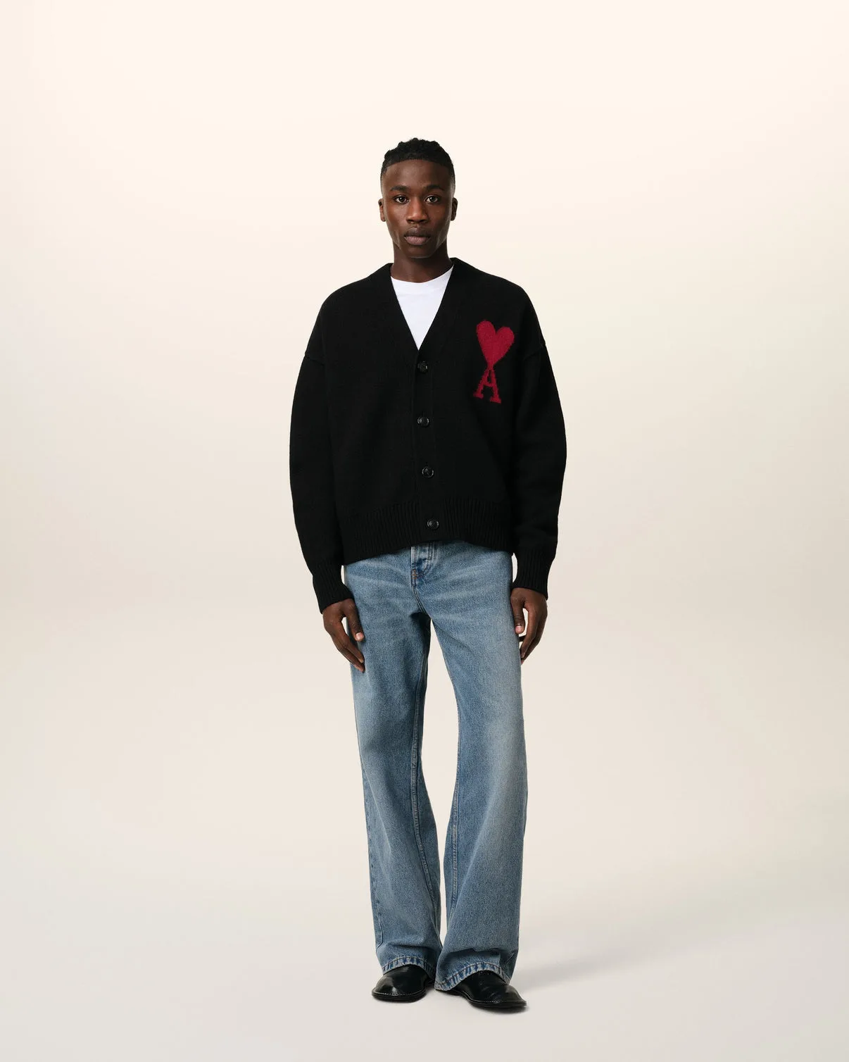 Black Wool Cardigan
