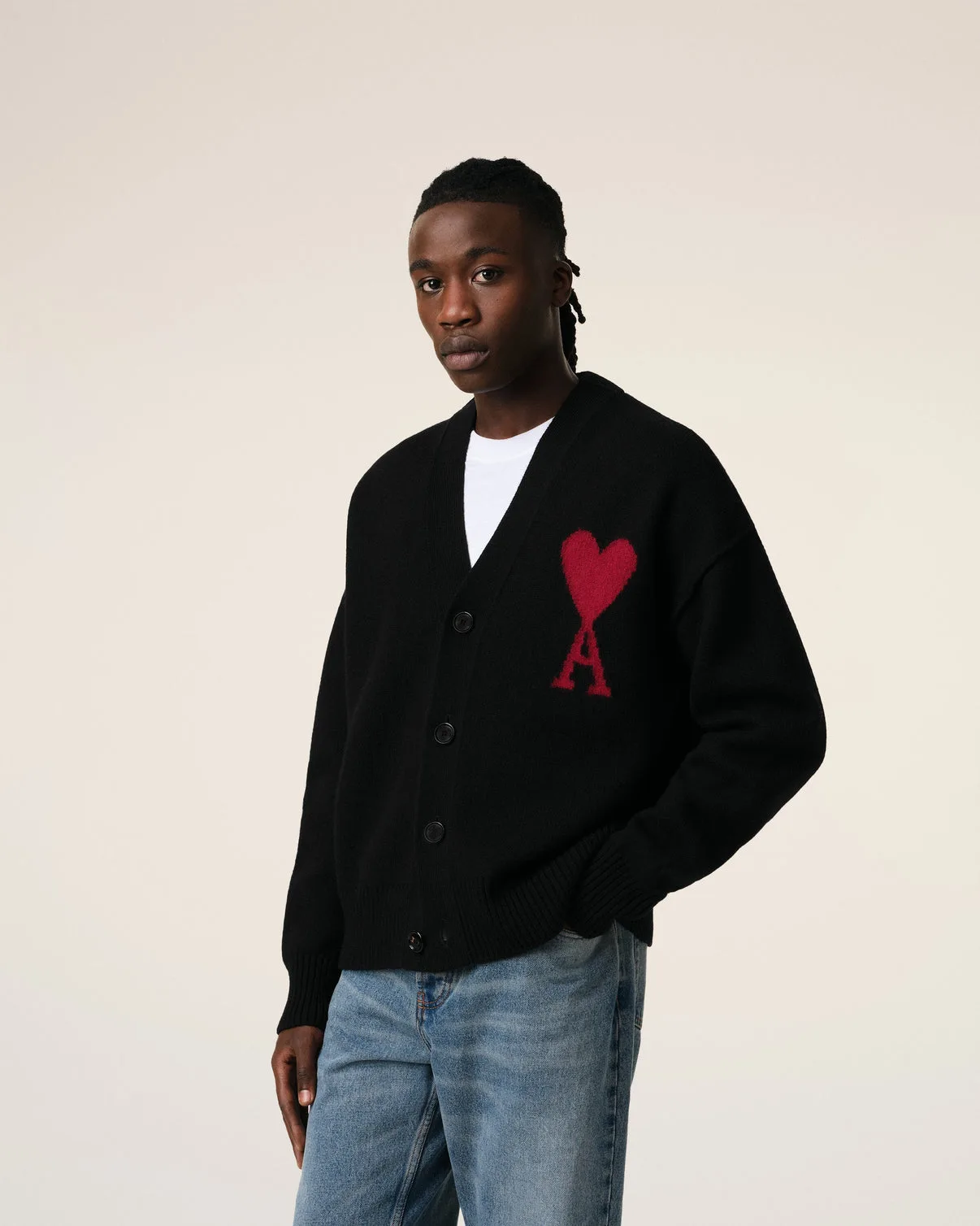 Black Wool Cardigan