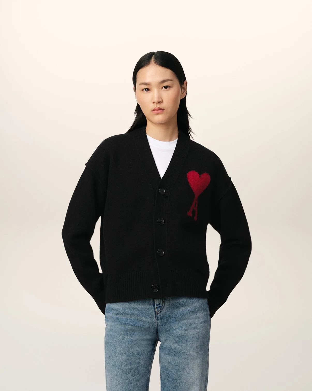 Black Wool Cardigan
