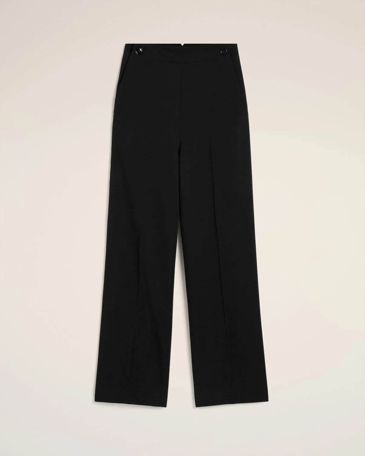 Black Wool Sailor Pants