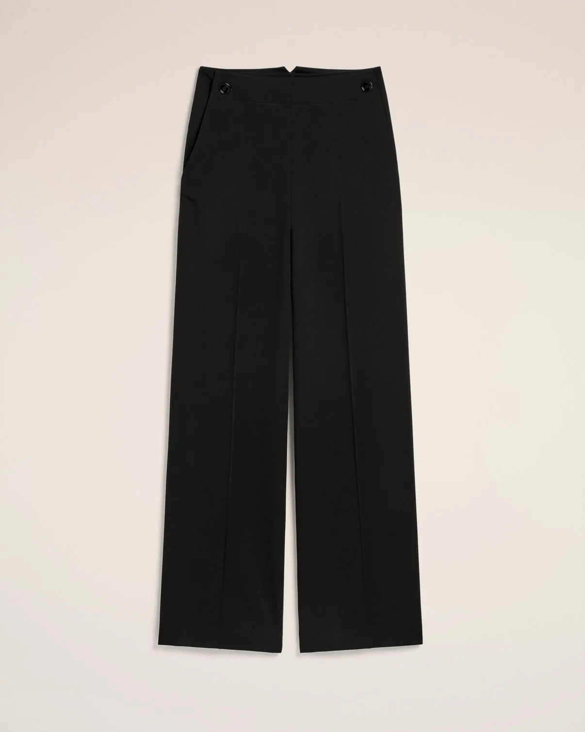 Black Wool Sailor Pants