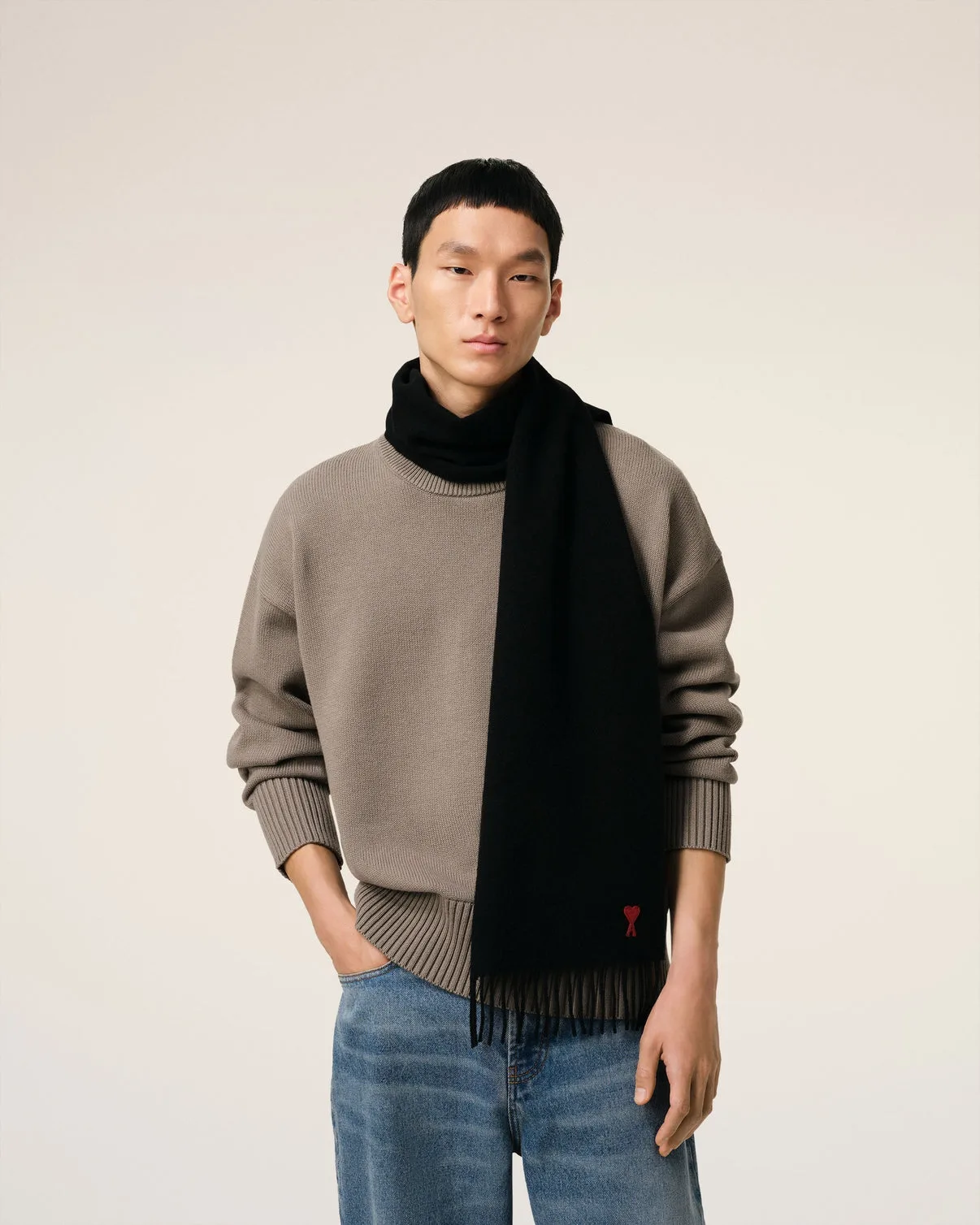 Black Wool Scarf