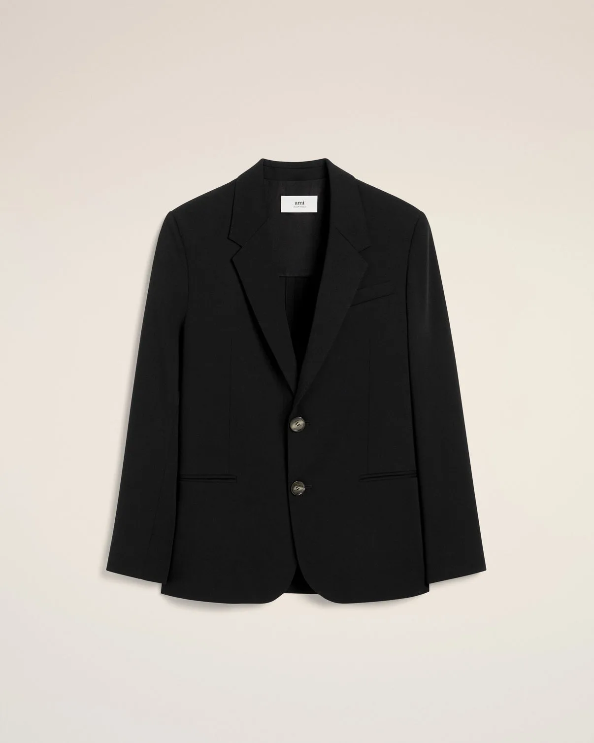 Black Wool Semi-Lined Jacket
