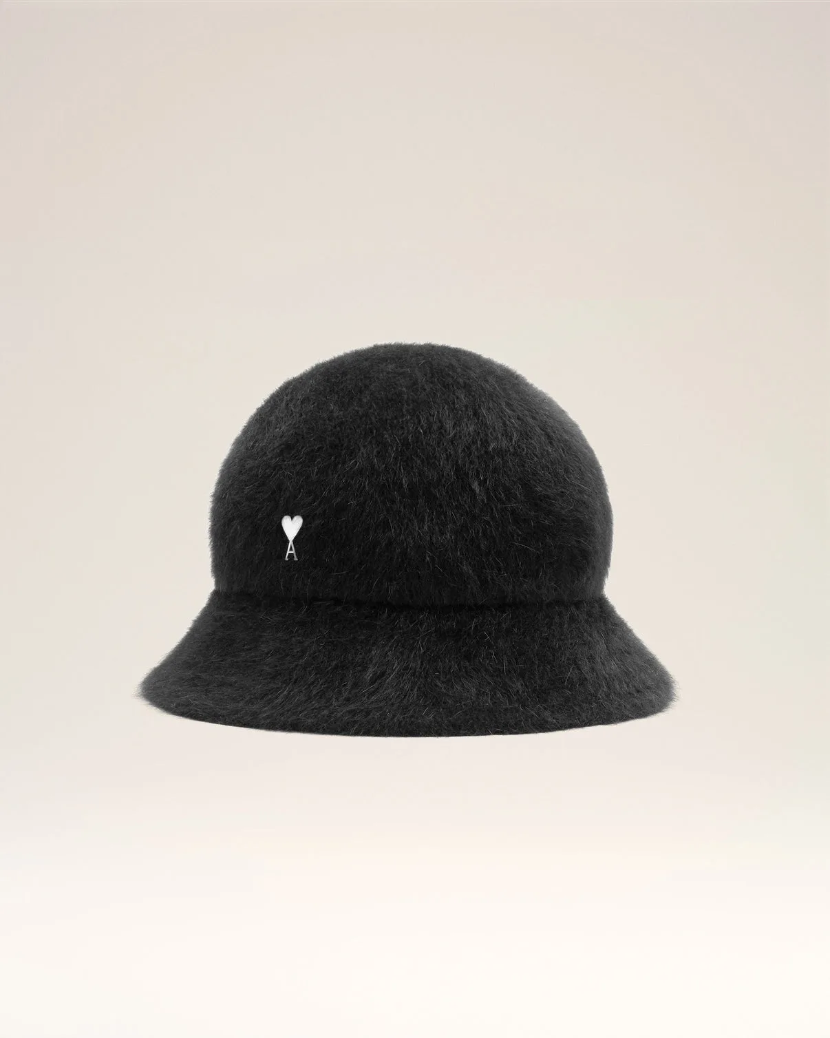 Black Wool Stud Bucket Hat
