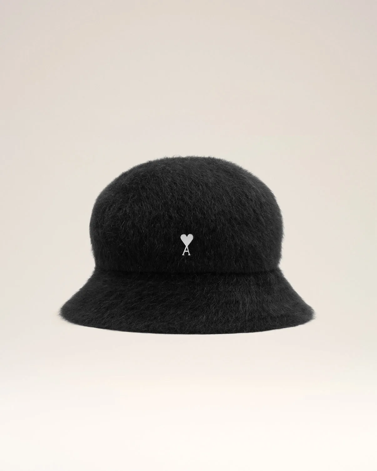 Black Wool Stud Bucket Hat