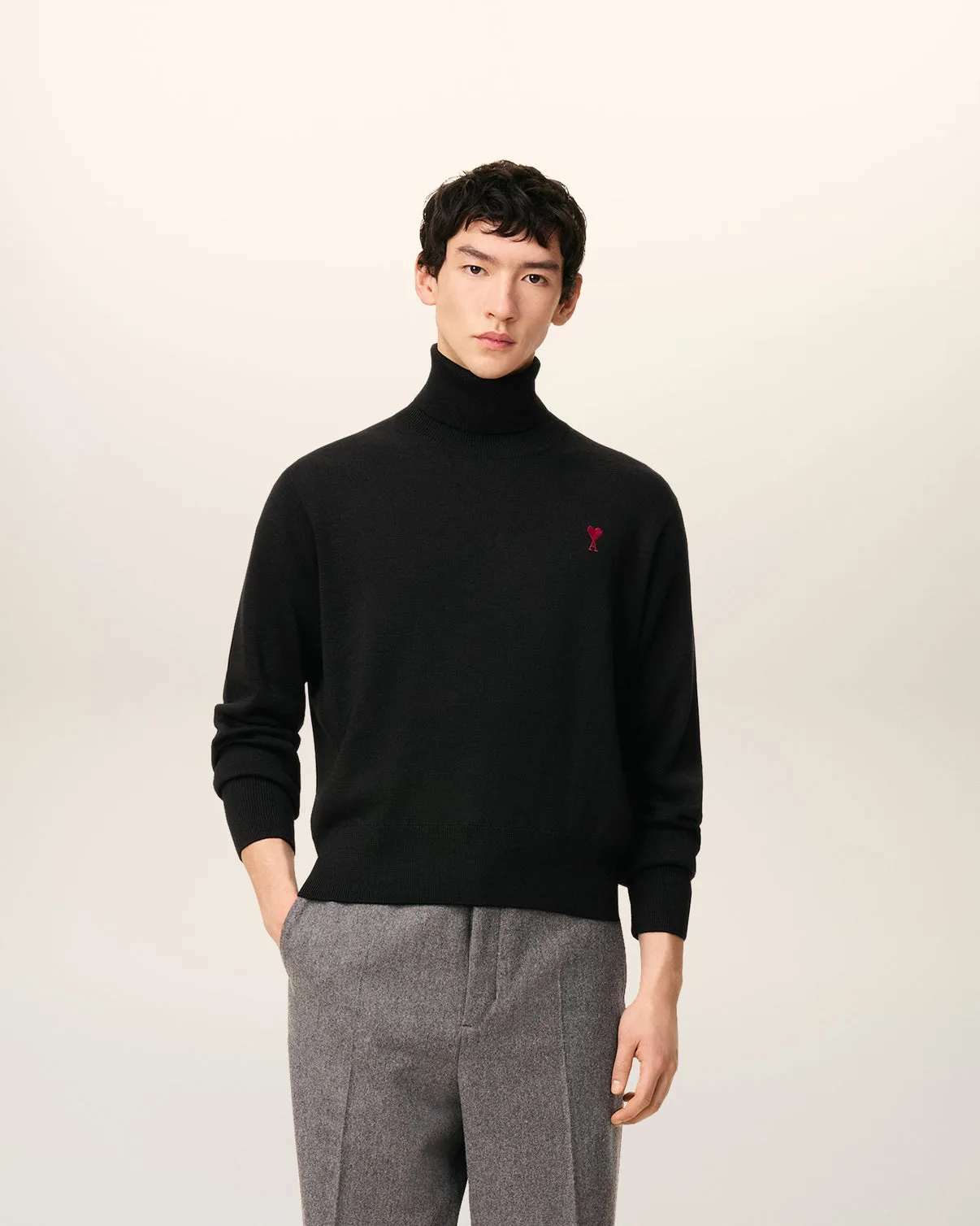 Black Wool Turtle Neck Sweater