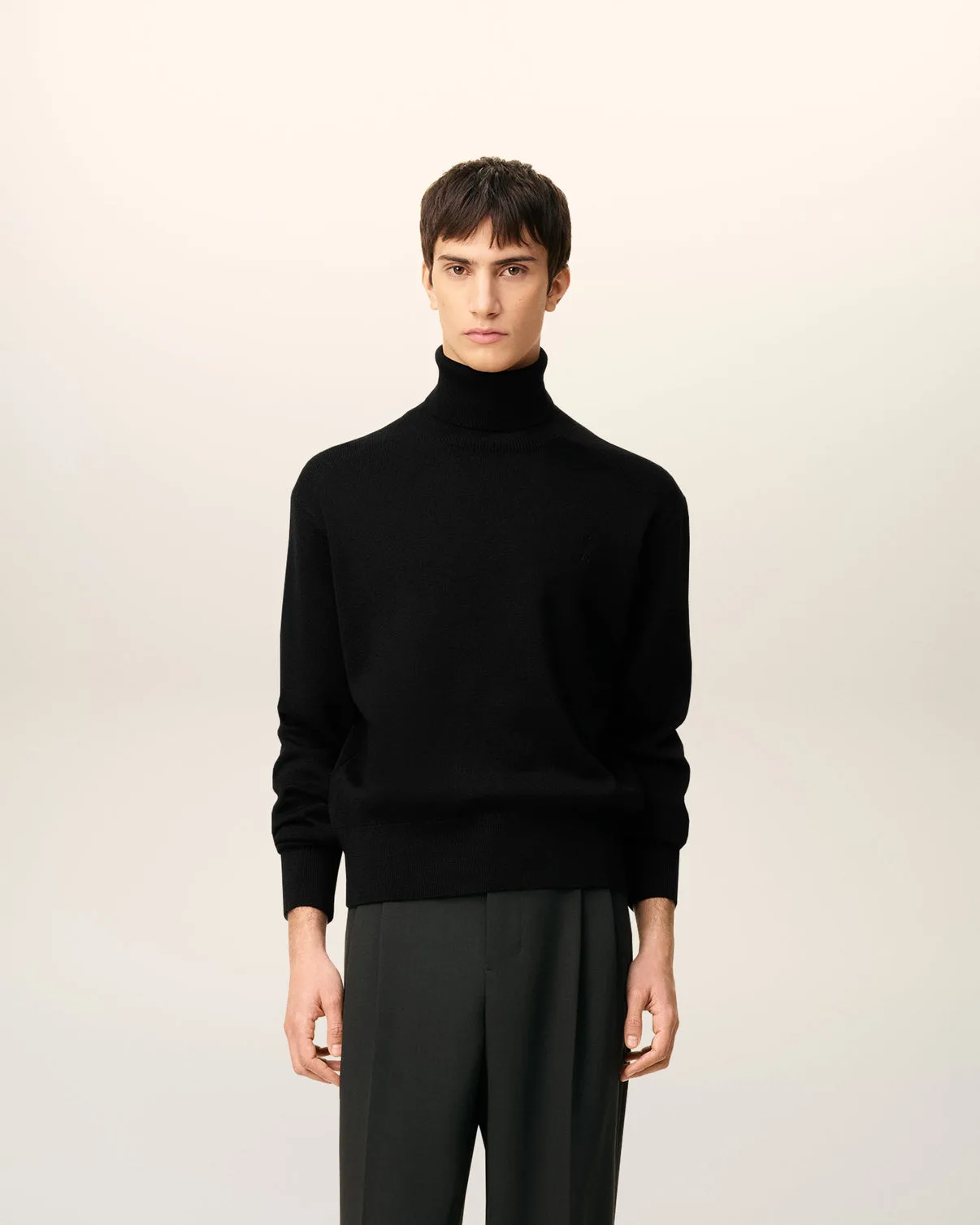 Black Wool Turtle Neck Sweater