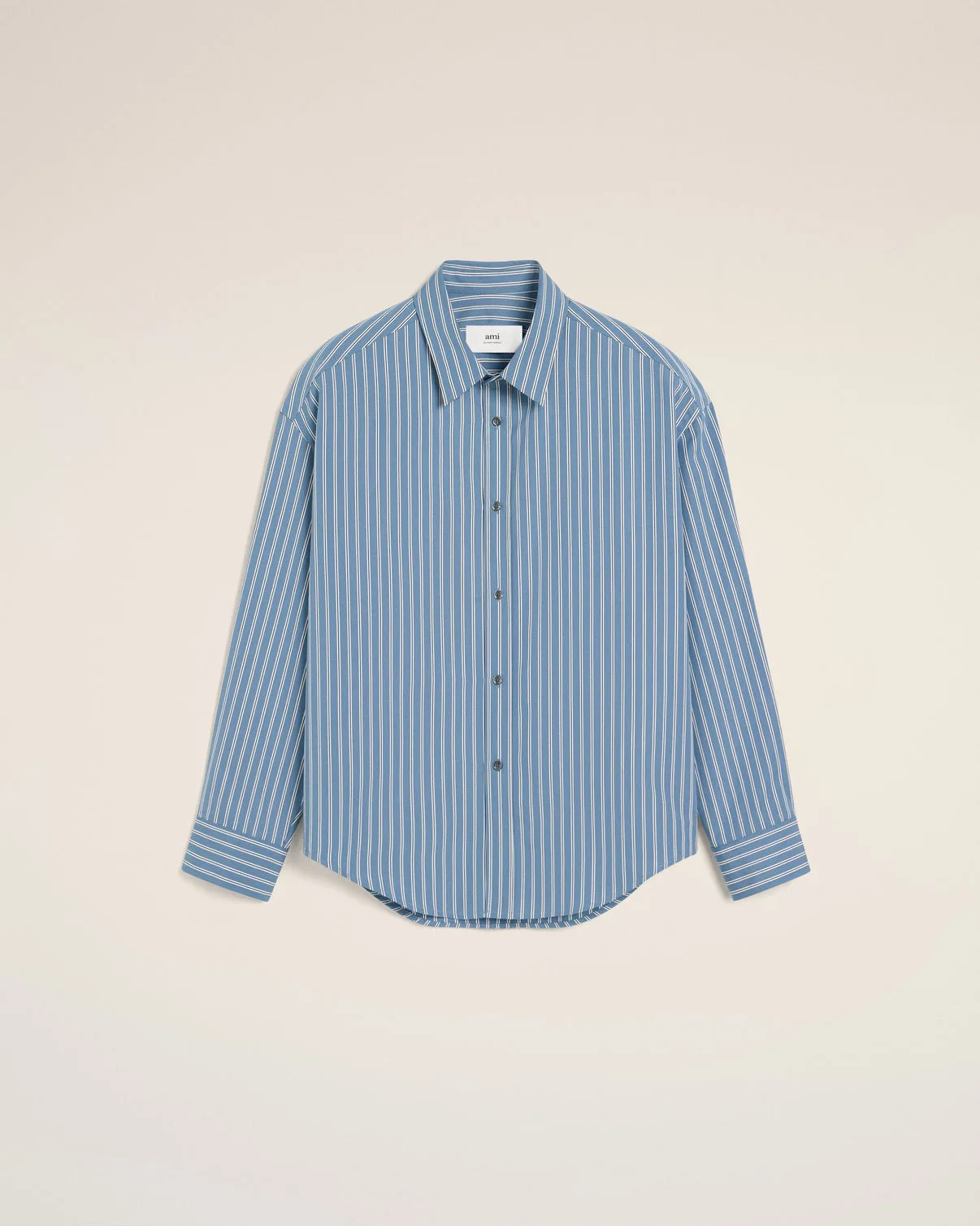 Blue Cotton Boxy Fit Shirt