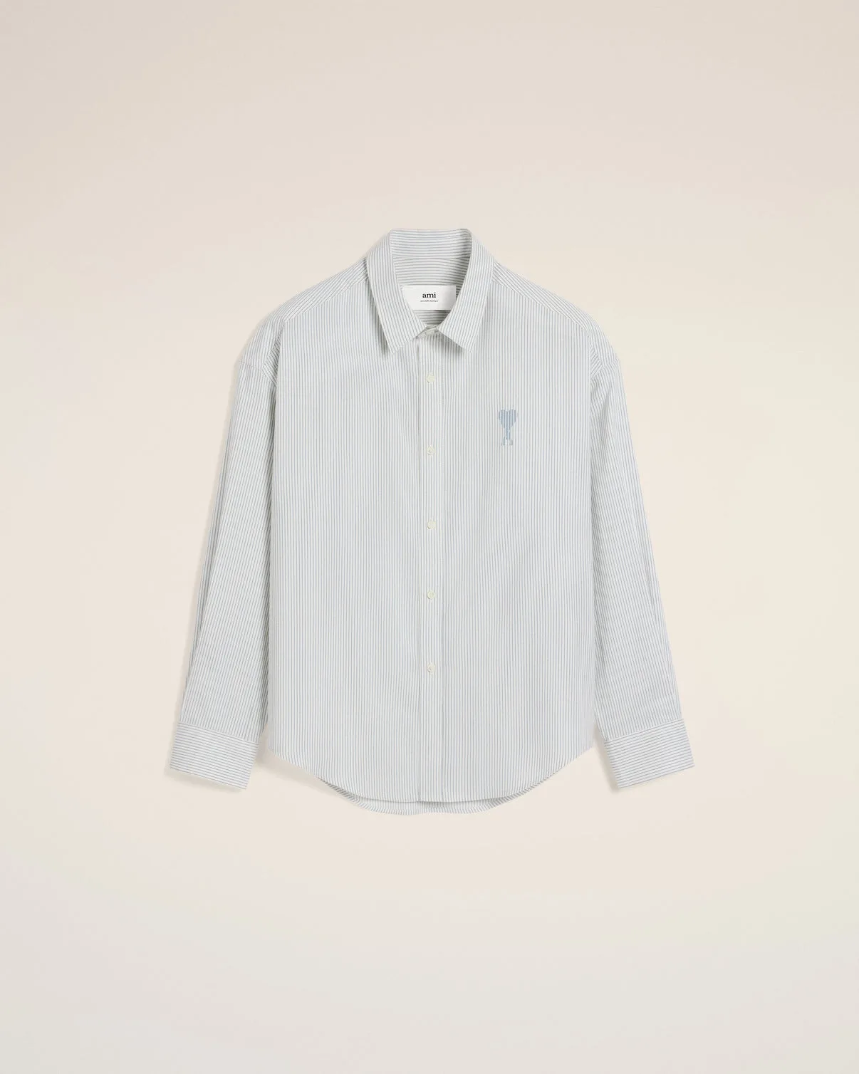 Blue Cotton Boxy Fit Shirt