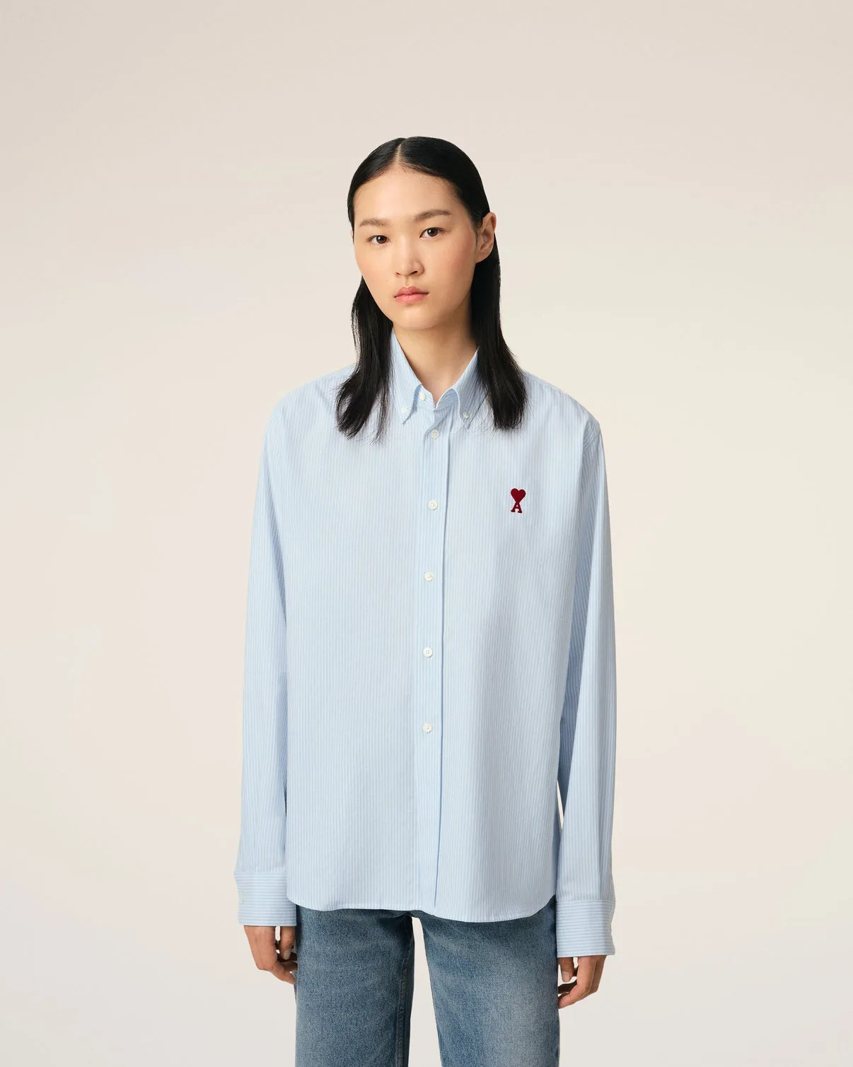 Blue Cotton Button Down Shirt