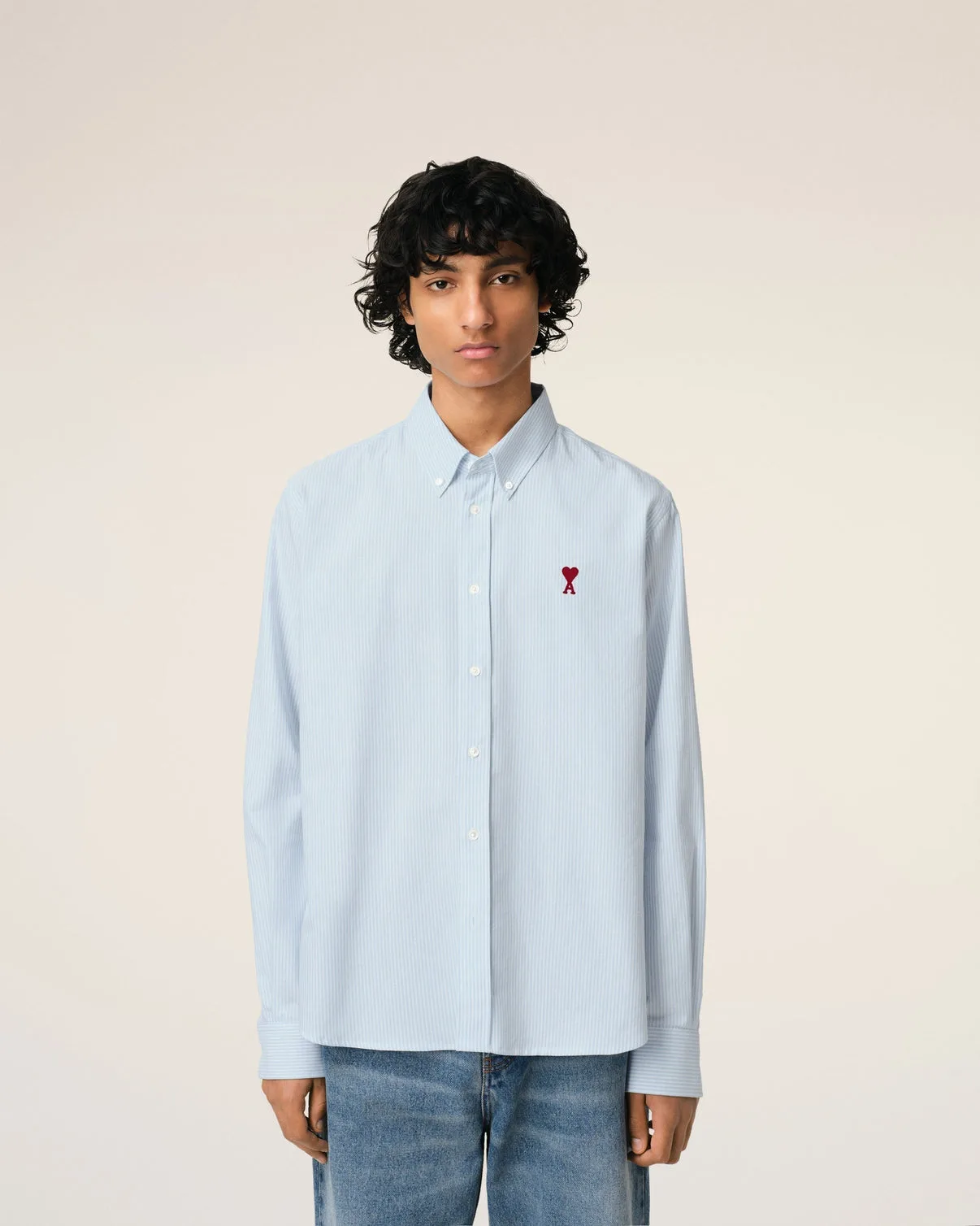 Blue Cotton Button Down Shirt