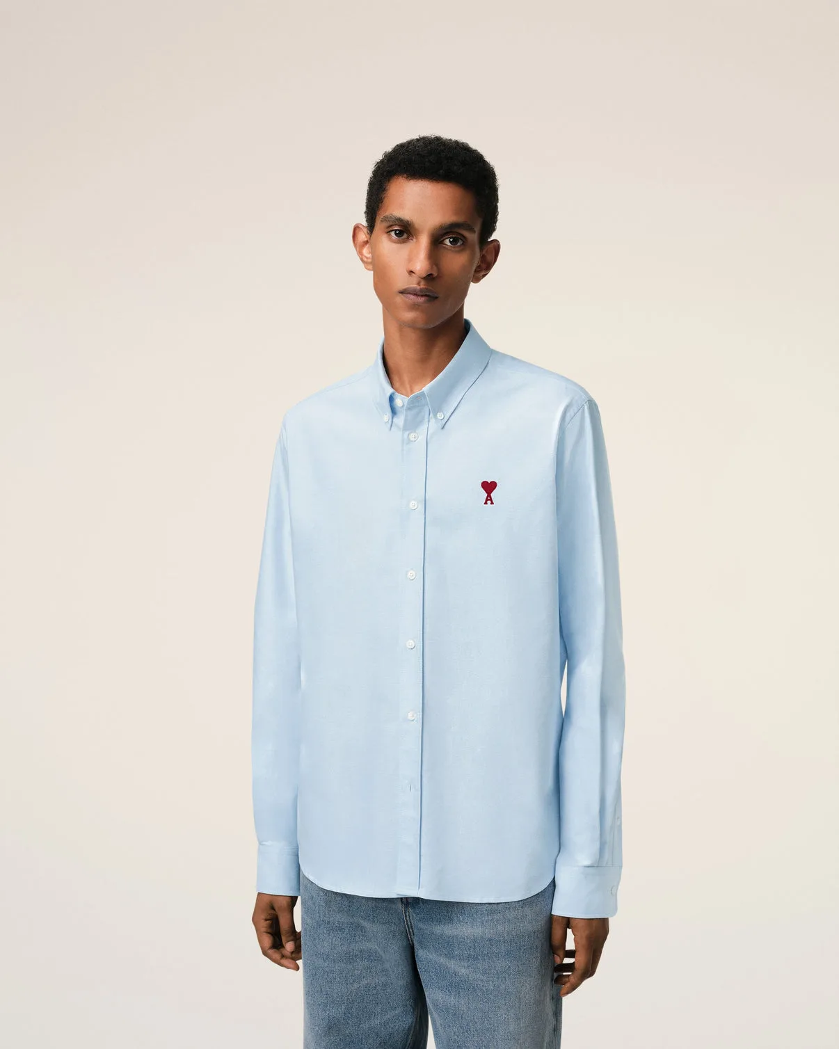 Blue Cotton Button Down Shirt