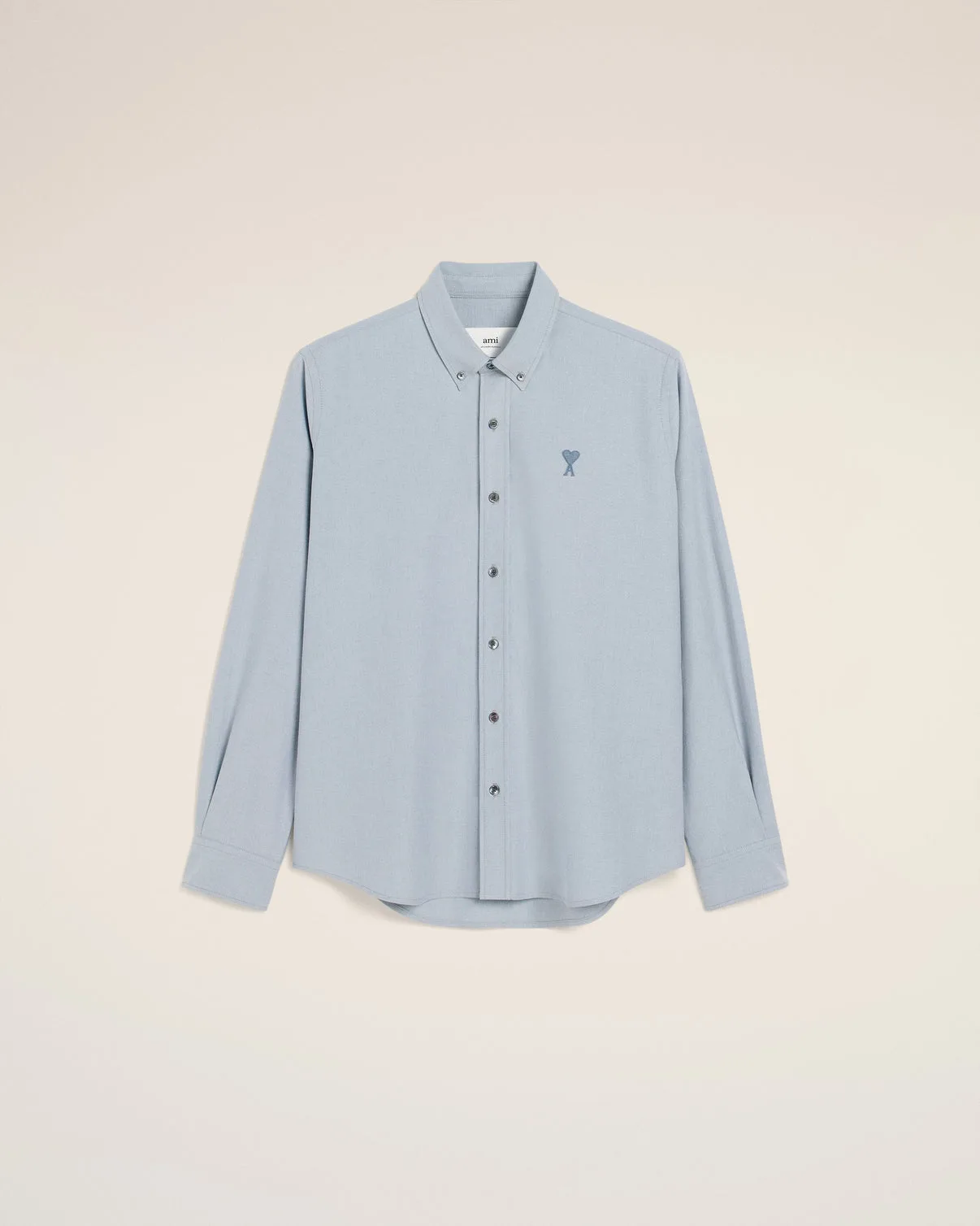 Blue Cotton Button-Down Shirt