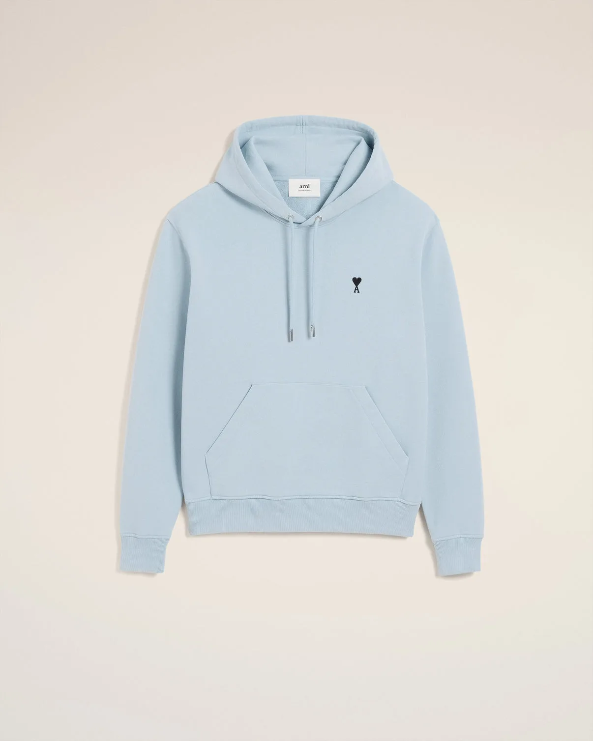Blue Cotton Contrasted Hoodie