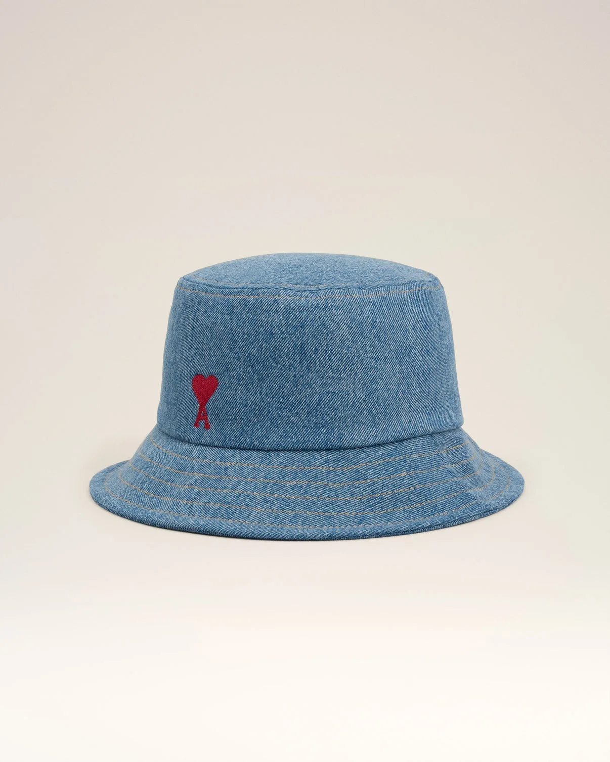 Blue Cotton Embroidery Bucket Hat