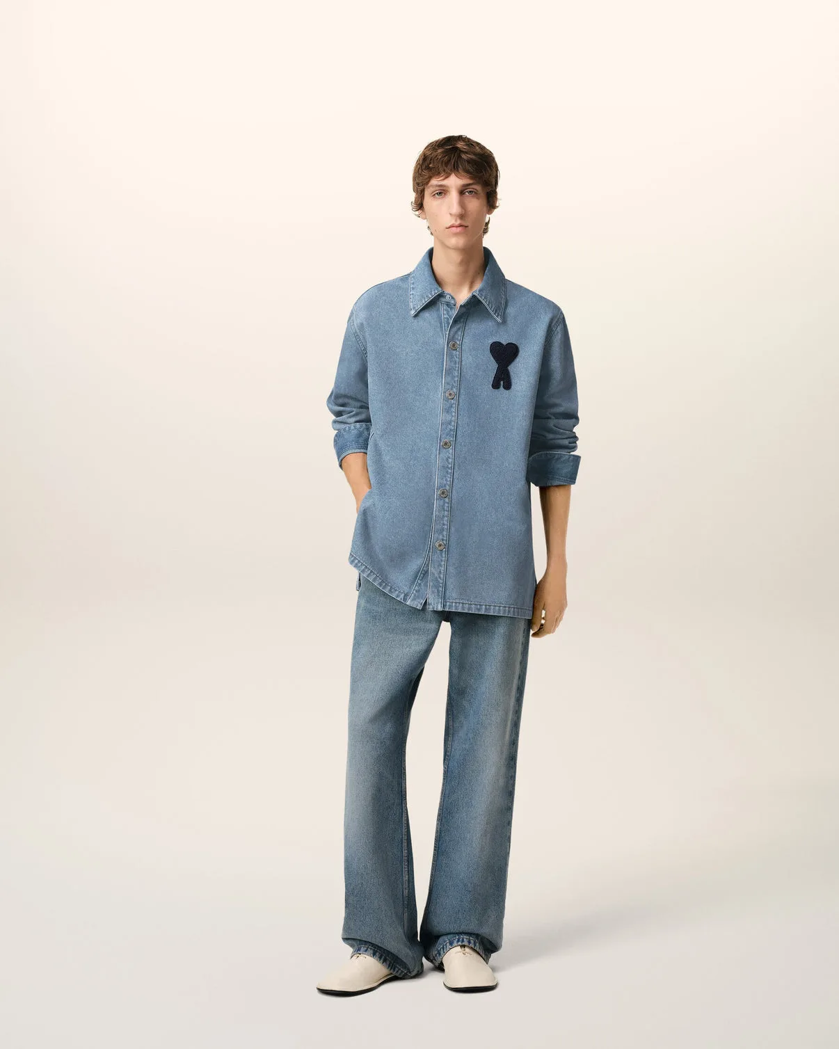 Blue Cotton Overshirt
