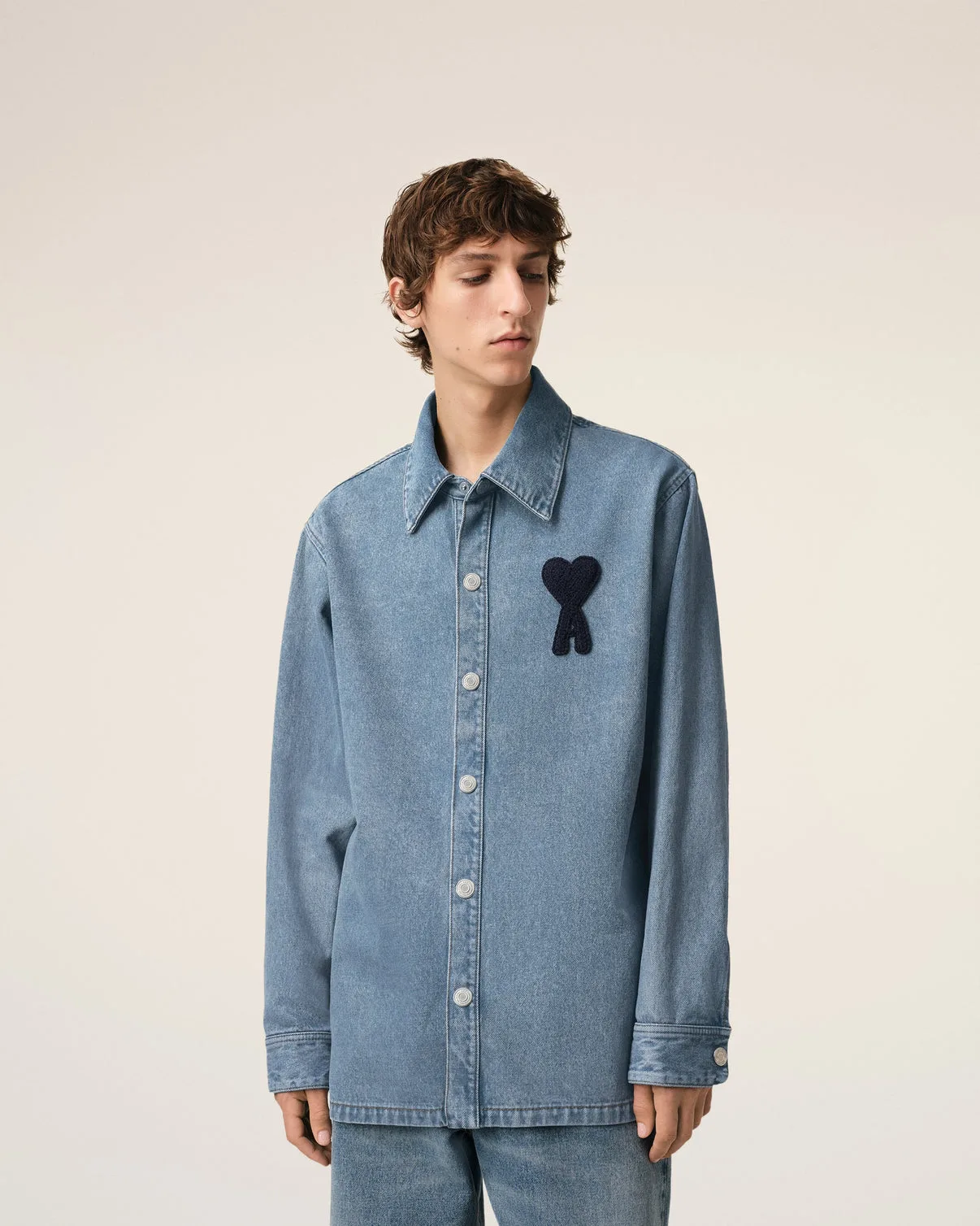 Blue Cotton Overshirt