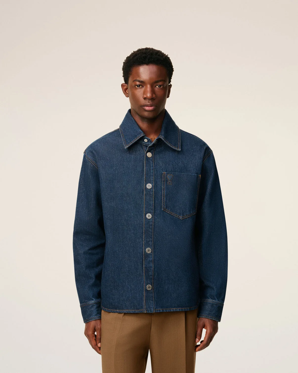 Blue Cotton Overshirt