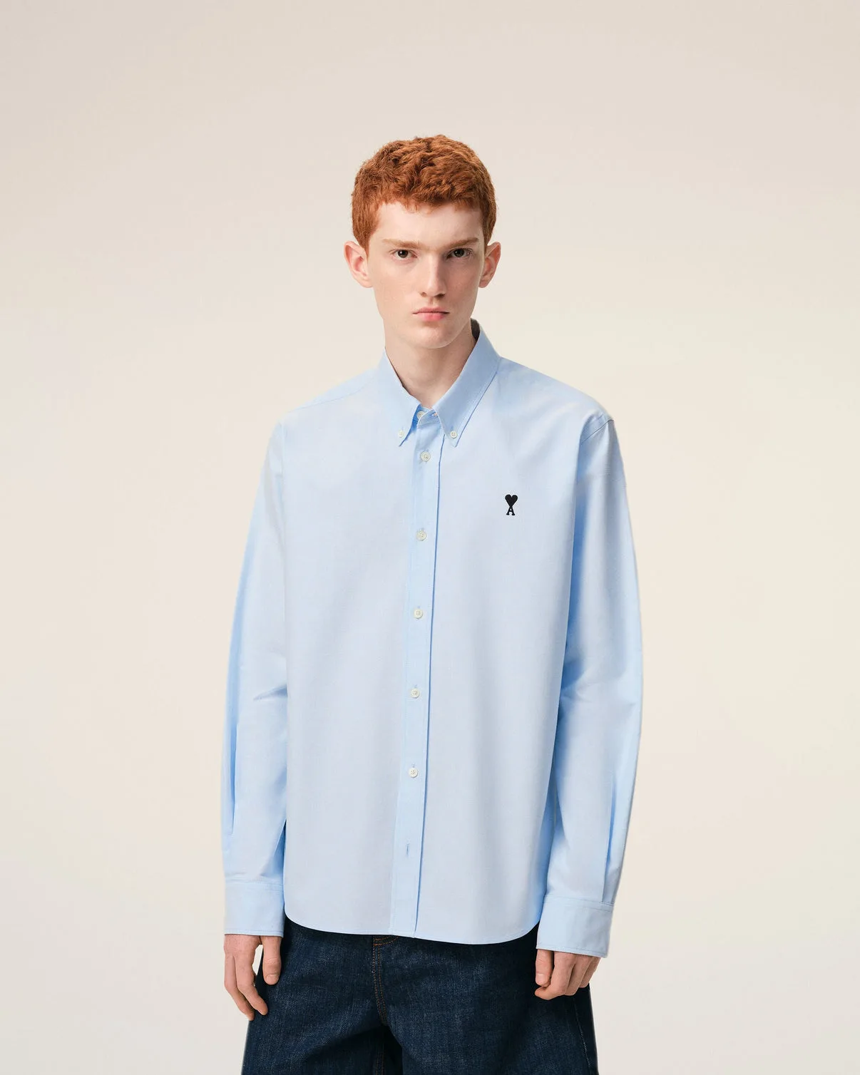 Blue Cotton Oxford Shirt