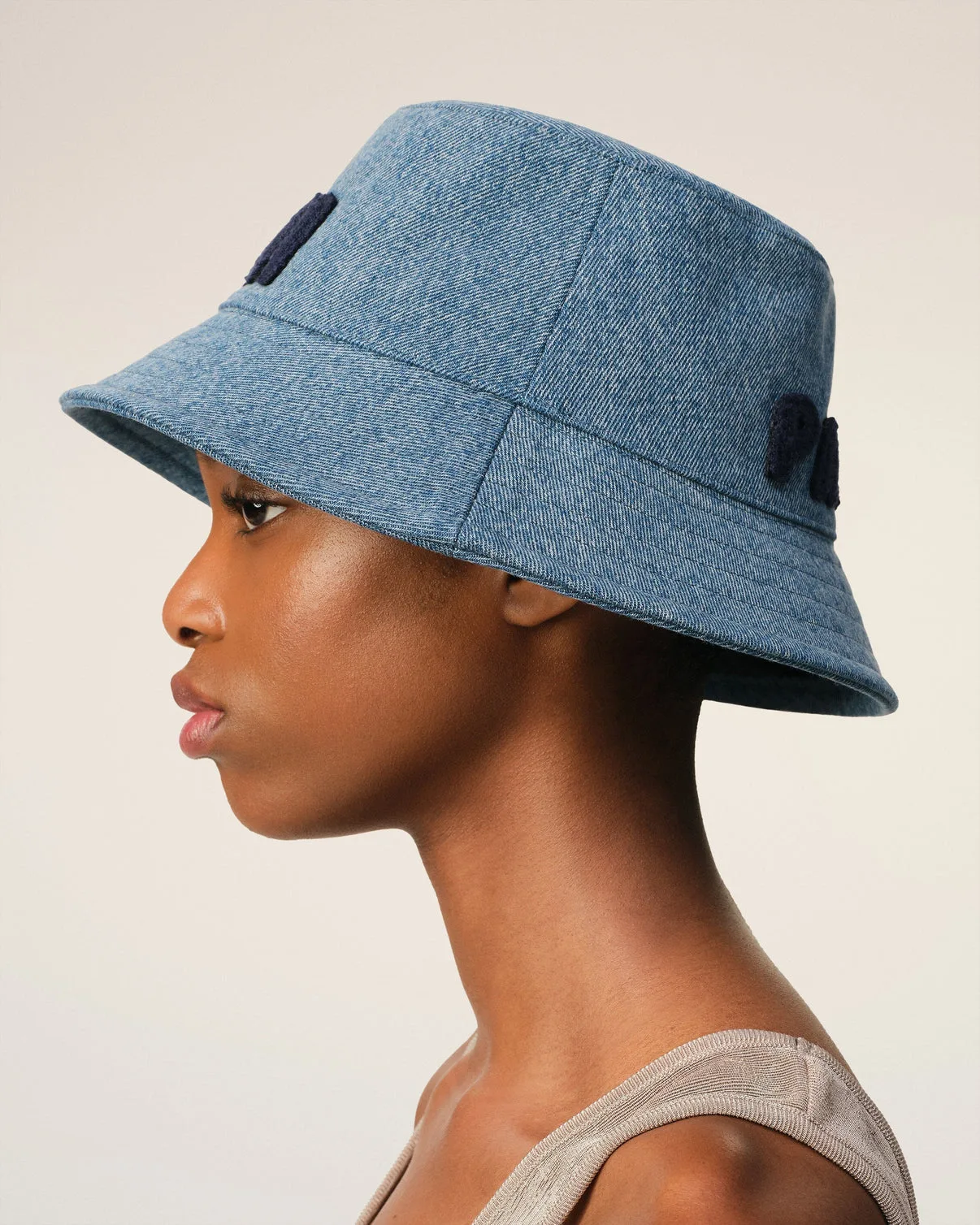 Blue Cotton Patch Bucket Hat