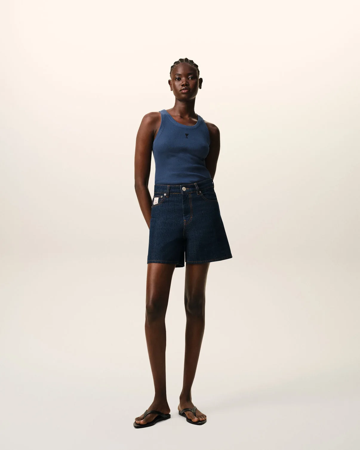 Blue Cotton Tanktop