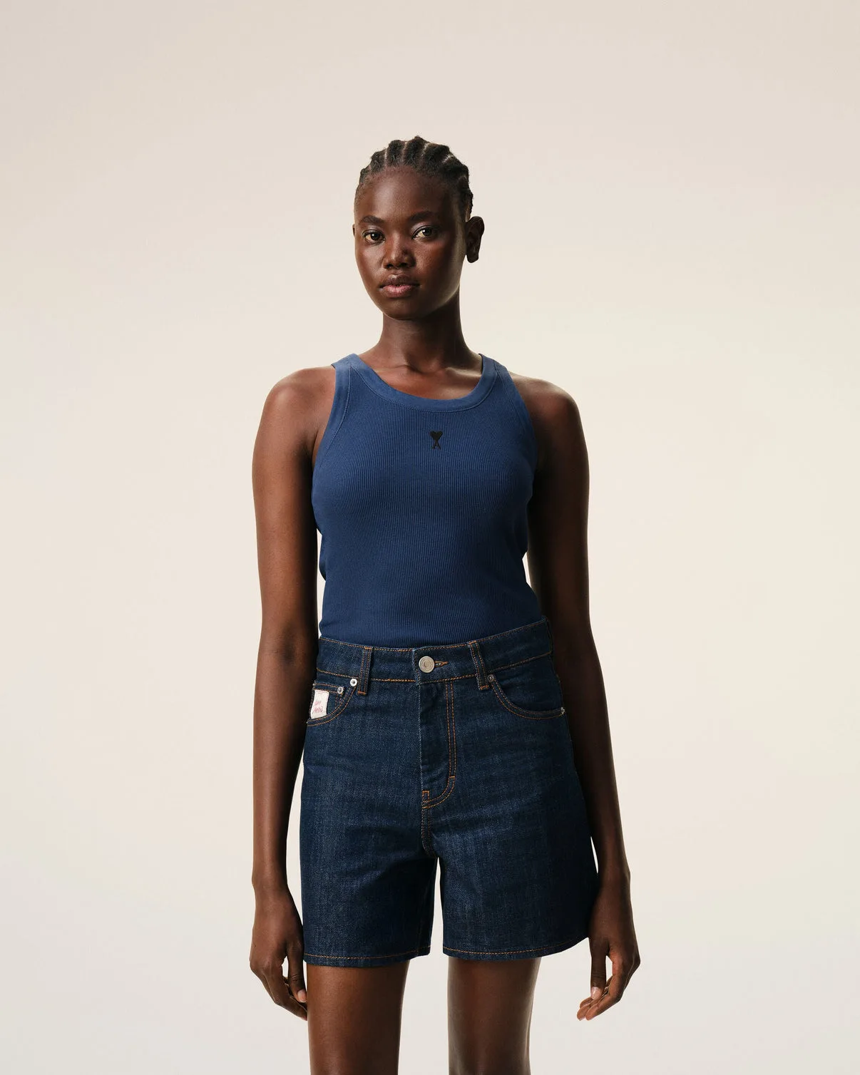 Blue Cotton Tanktop
