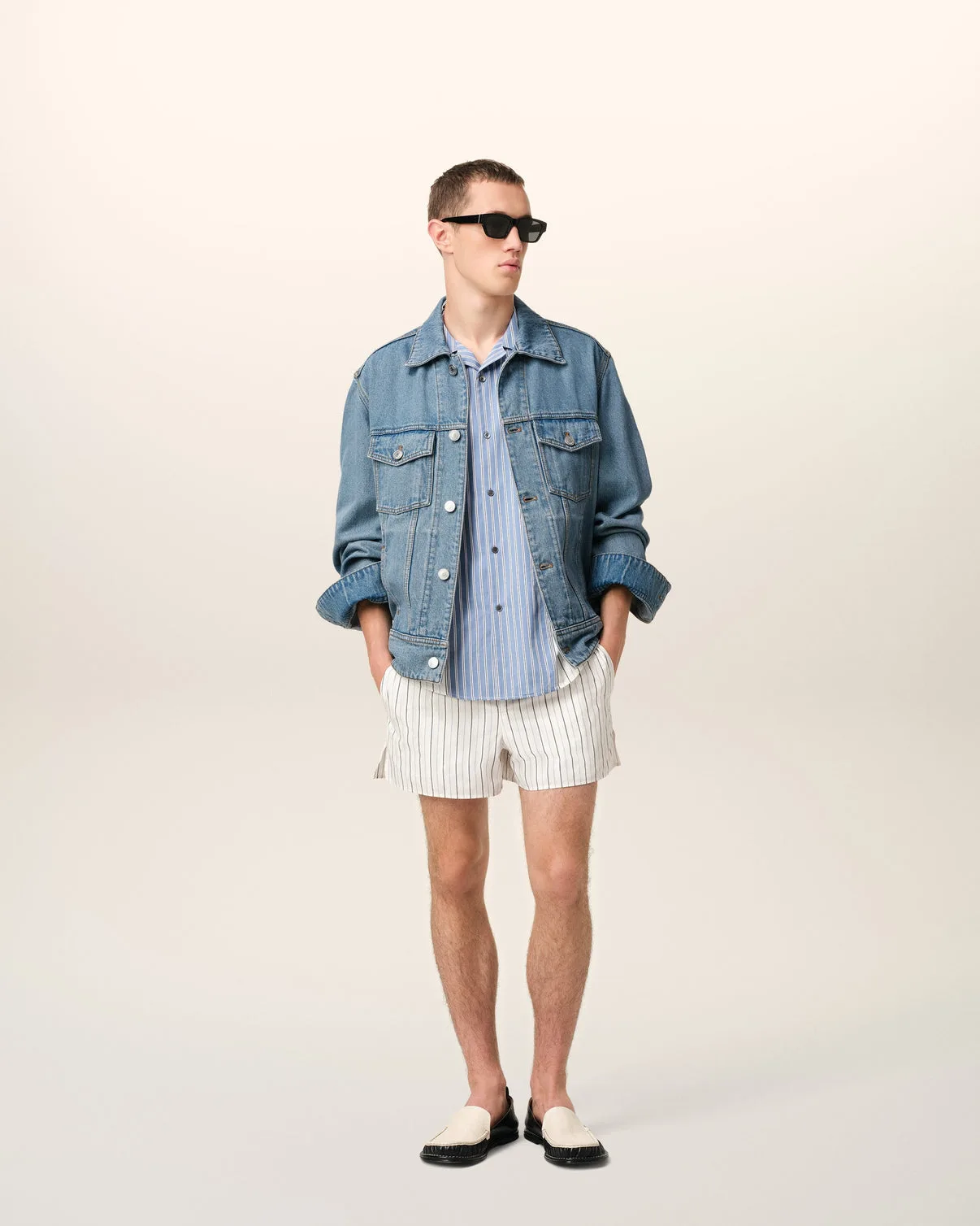 Blue Cotton Trucker Jacket