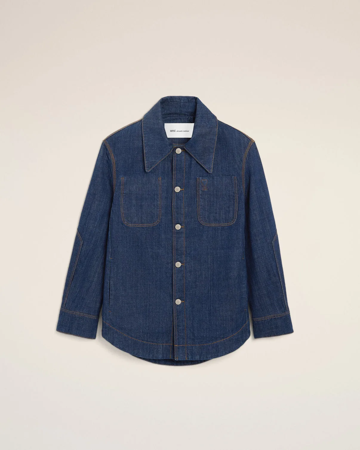 Blue Cotton Worker Overshirt