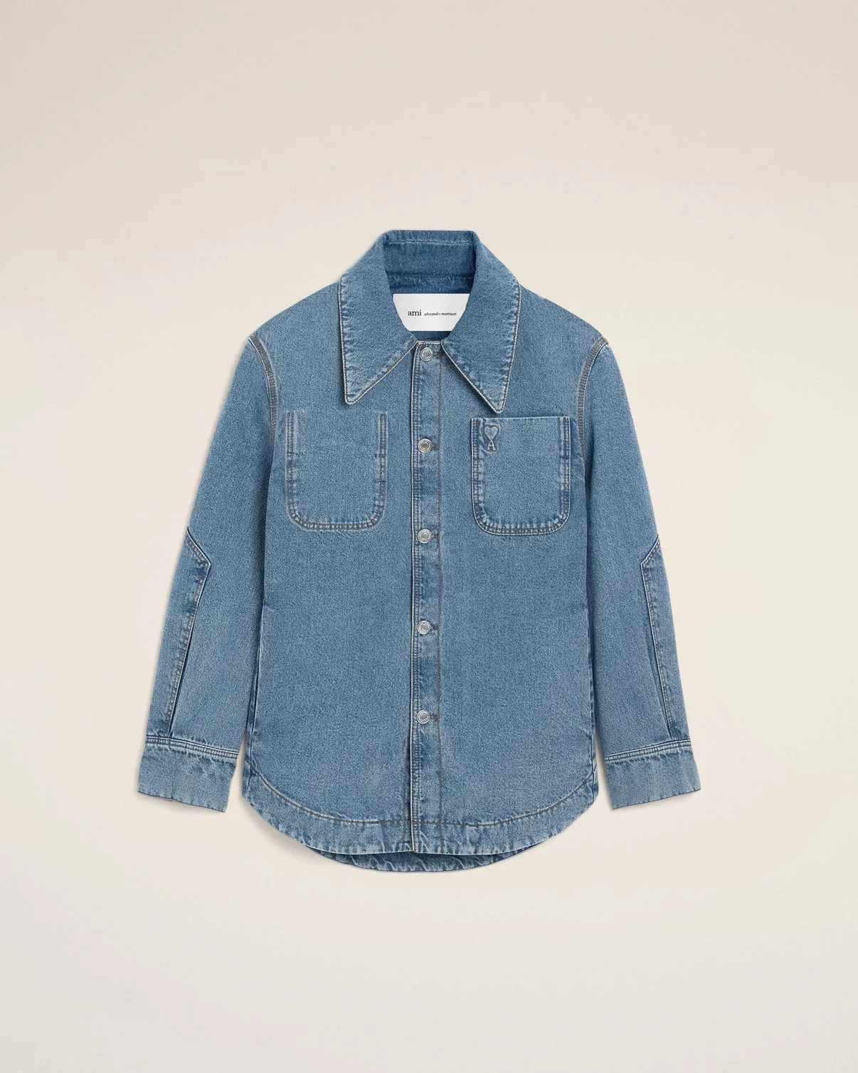 Blue Cotton Worker Overshirt