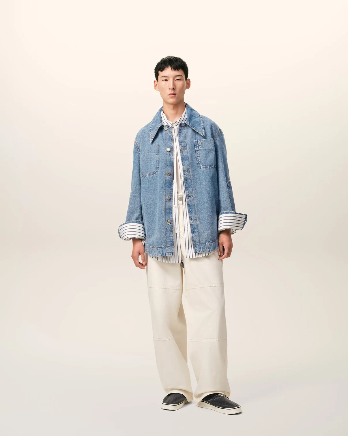 Blue Cotton Worker Overshirt