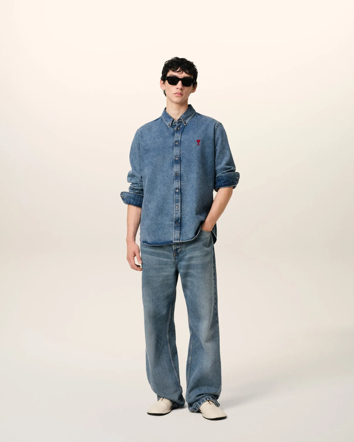 Blue Denim Button-Down Shirt