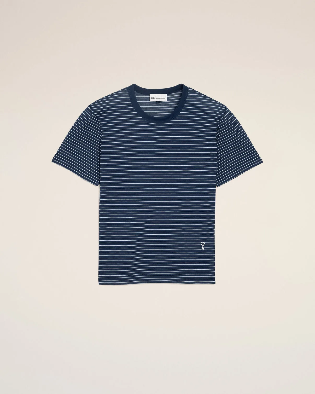 Blue Striped Cotton T-shirt
