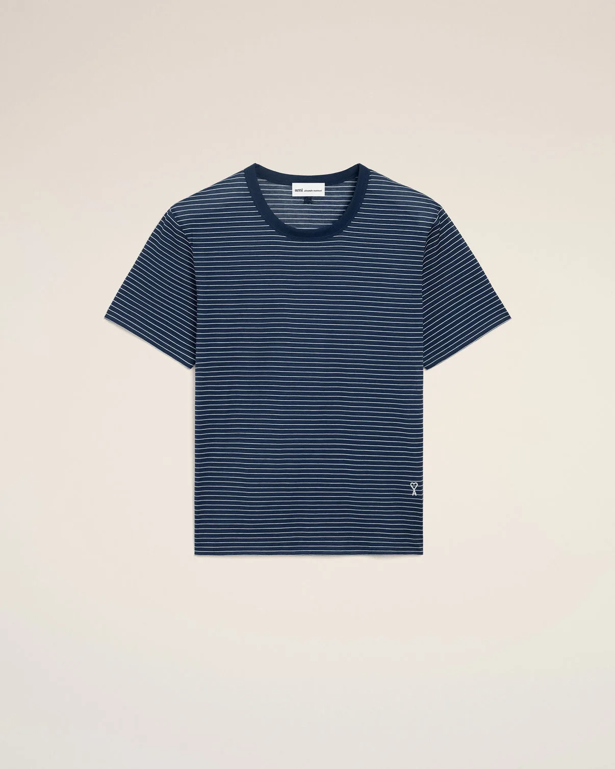 Blue Striped Cotton T-shirt