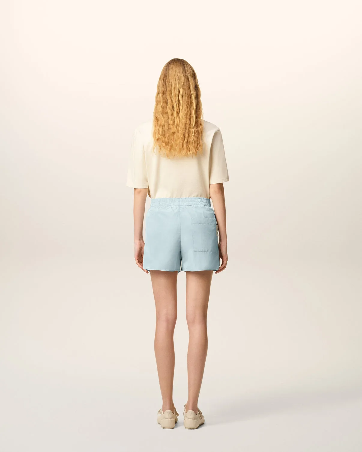 Blue Taffetas Short