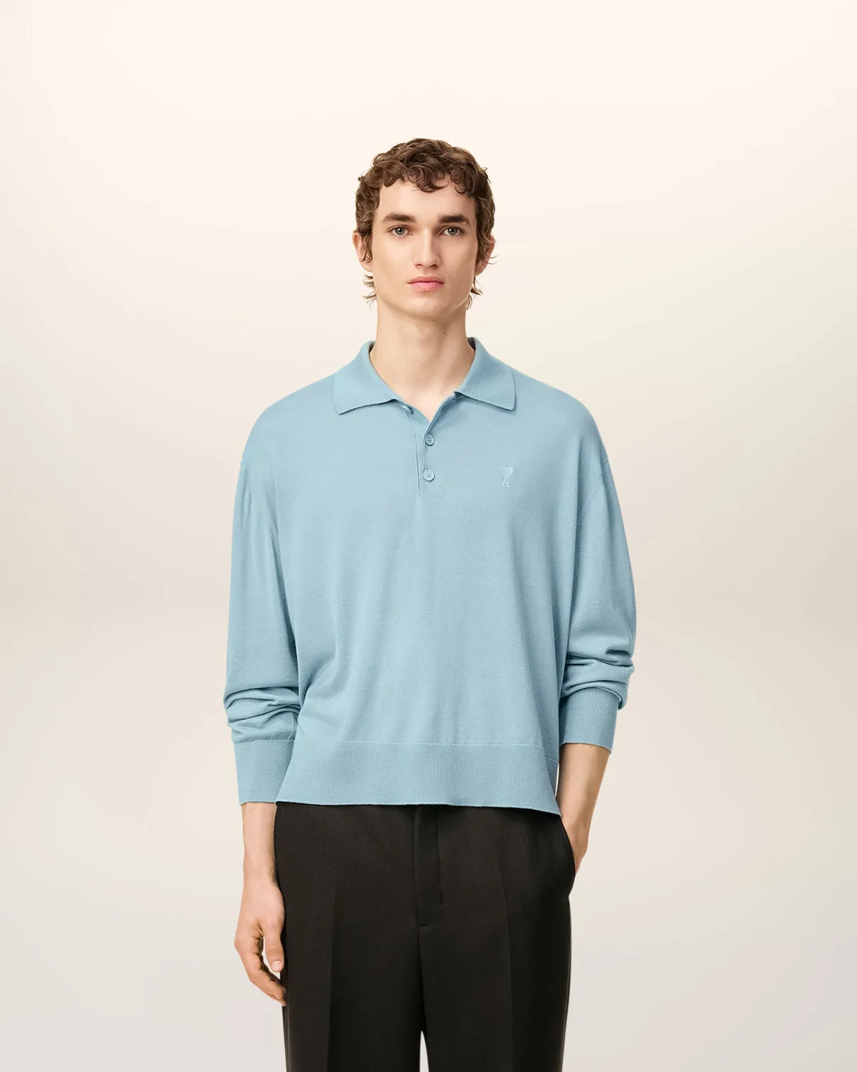 Blue Wool Polo