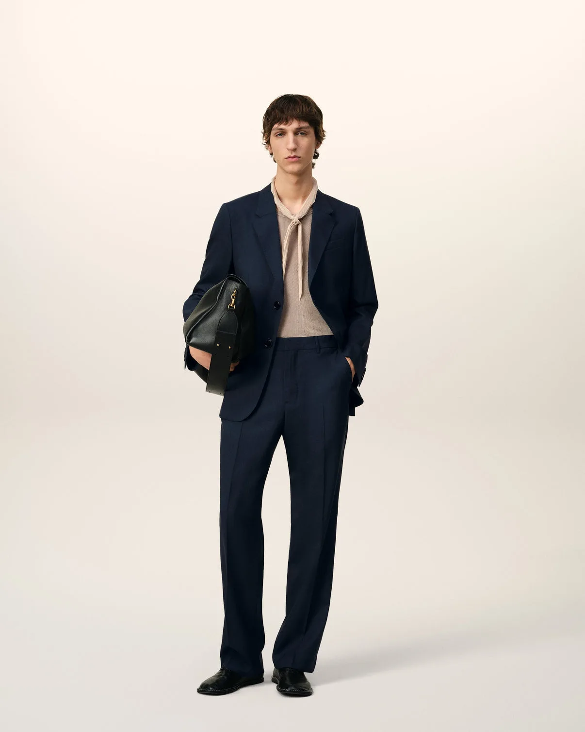 Blue Wool Two Button Jacket