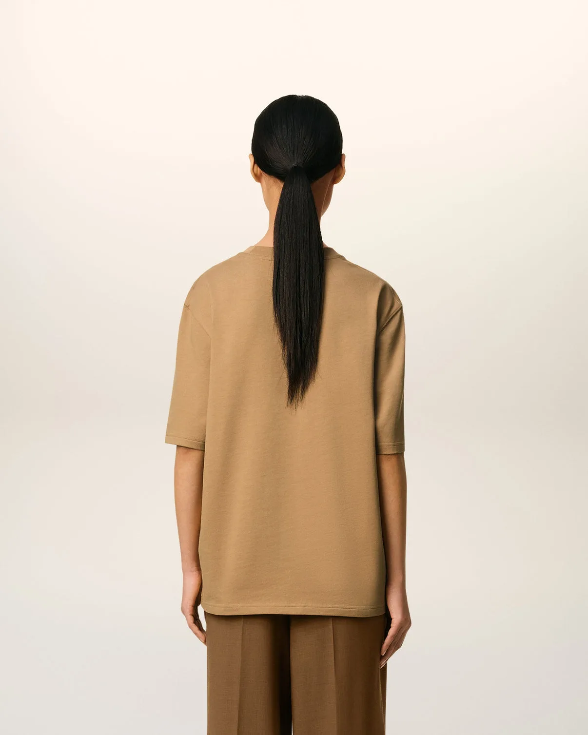 Brown Cotton Cosy Fit T-shirt
