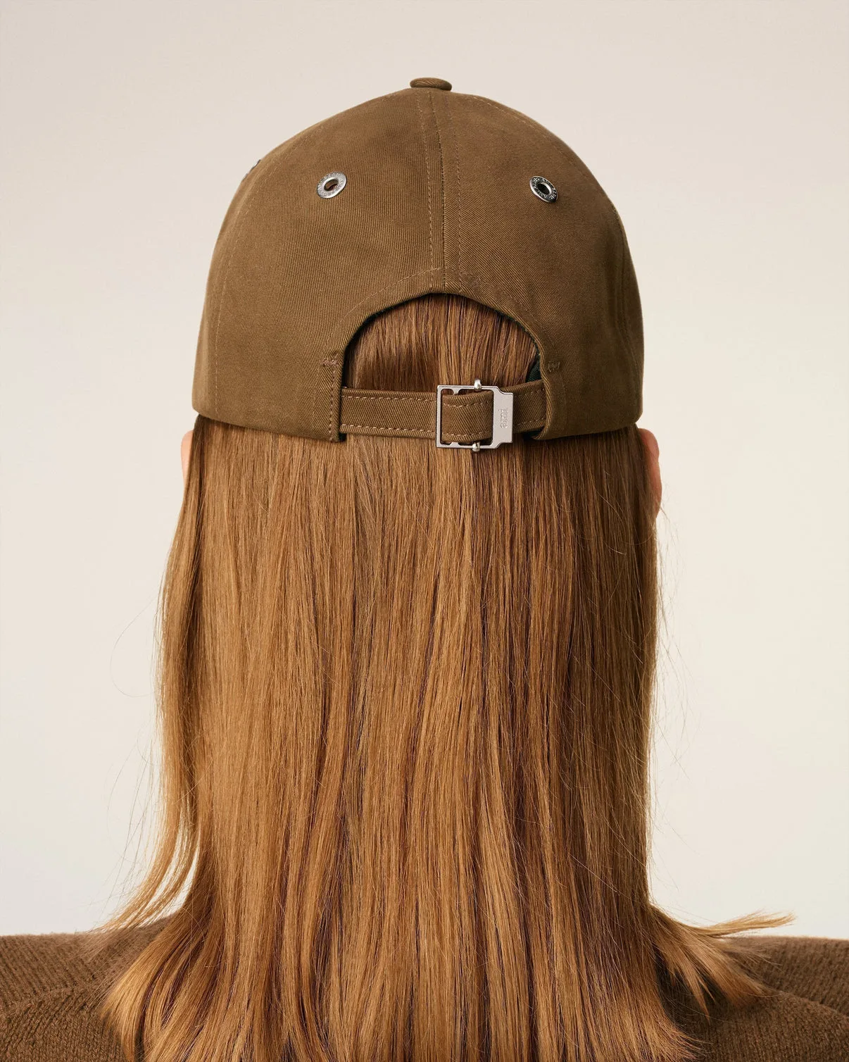Brown Cotton Embroidery Cap