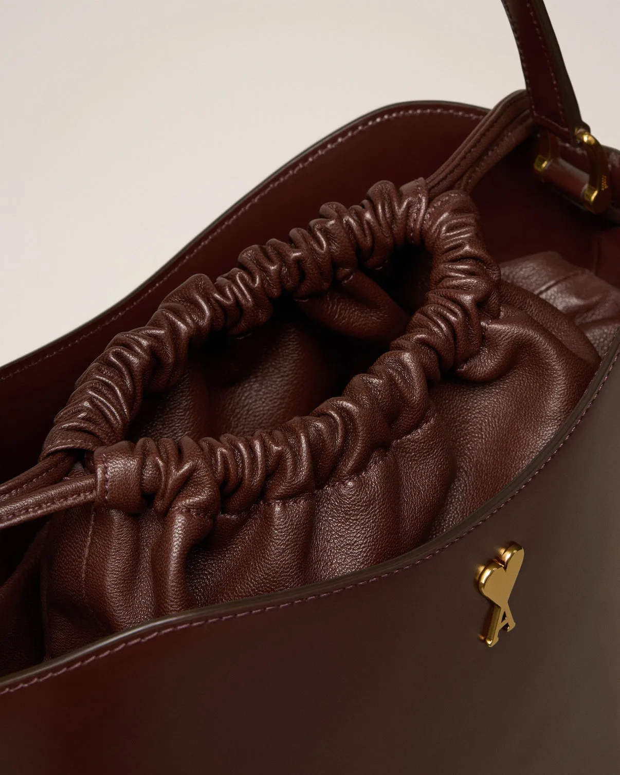 Brown Leather Paris Paris Bucket Bag