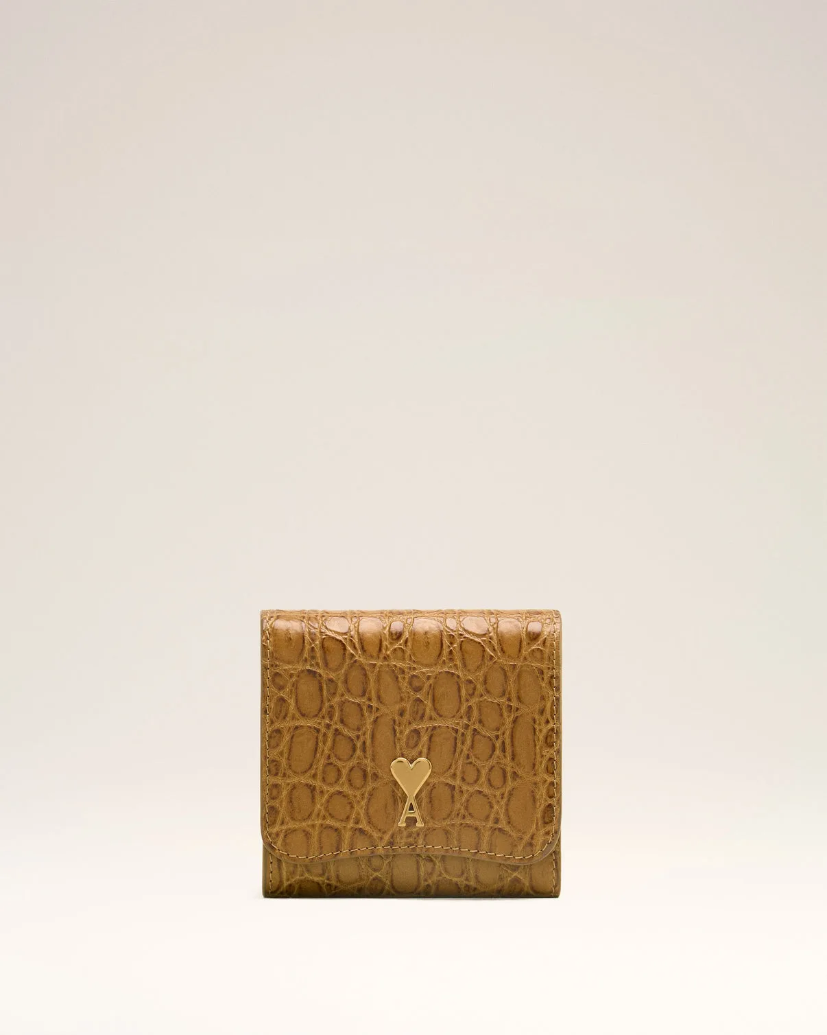 Brown Leather Paris Paris compact wallet